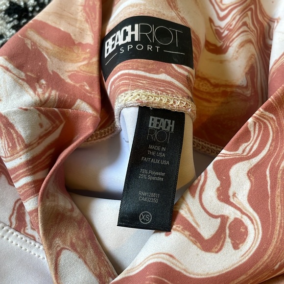 BEACH RIOT Sport Riot Brick Dust Marble Full Length Leggings & Sports Bra - Picture 8 of 9